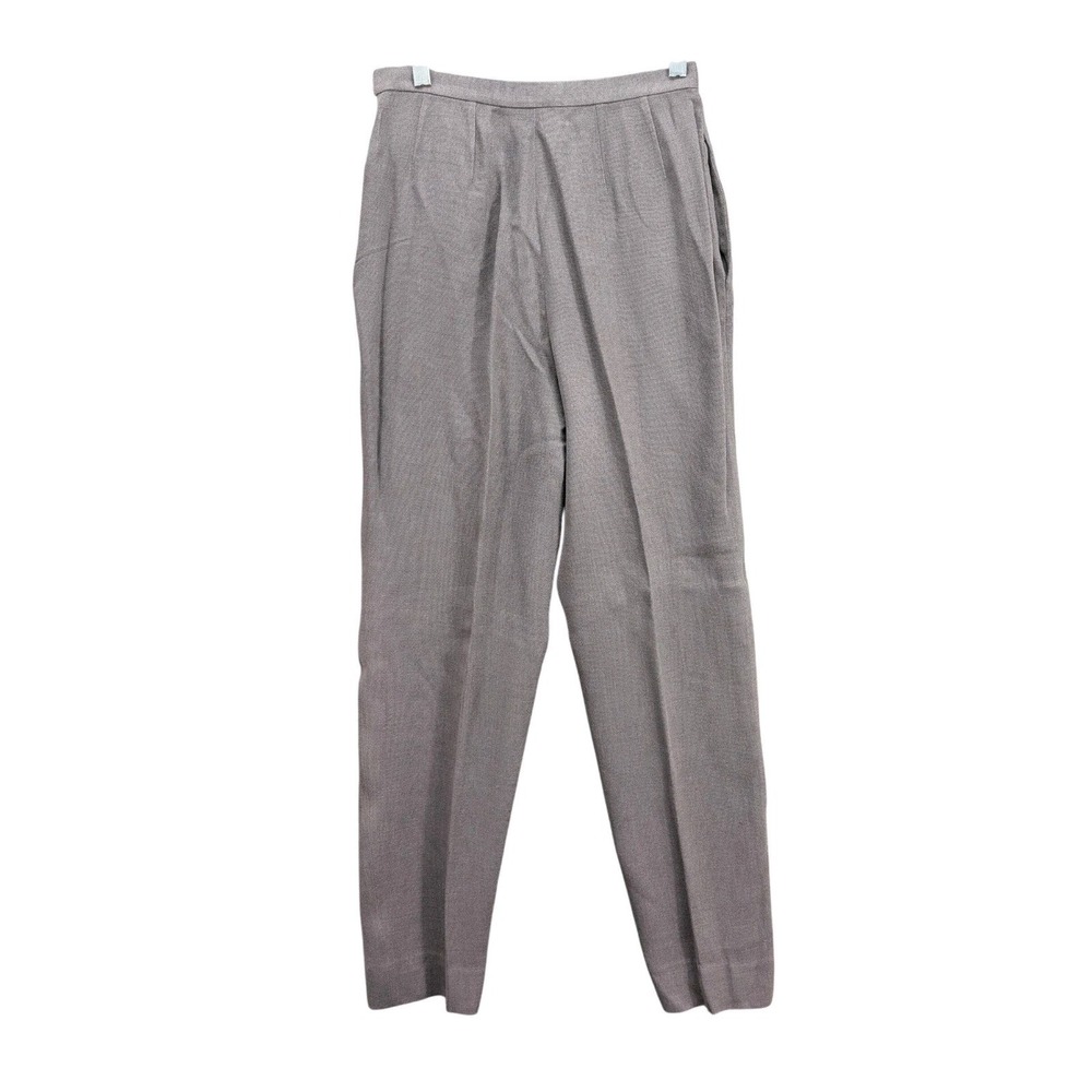 GIORGIO ARMANI Dress Pants Women's Size 2 Herringbone Straight High Rise Gray‎